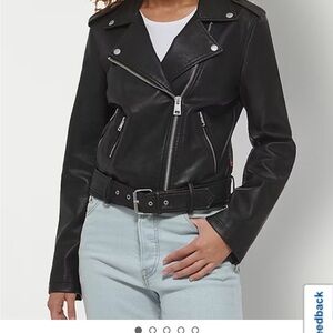 Levi’s Women's Vegan Leather Moto Jacket size Small.